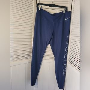 BlUE NIKE LEGGINGS WITH JUST DO IT SZ XL
